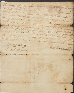 Tennessee Slave Trade Document dated 1847