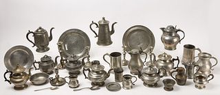 *Large Group of Antique Pewter