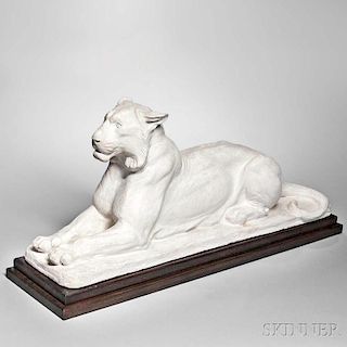 Charles Robert Knight (American, 1874-1953)      Plaster Maquette for the Palmer Square Tiger/Memorial to Edgar Palmer
