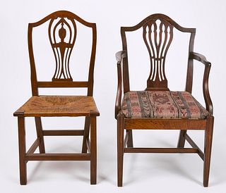 Chippendale Arm Chair and Side Chair
