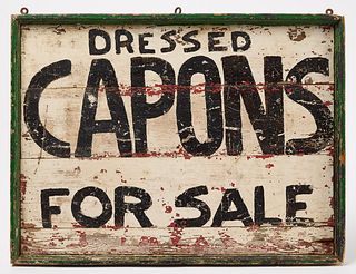 Dressed Capons For Sale Sign