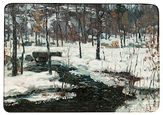John Joseph Enneking (American, 1841-1916)      Brook in Winter
