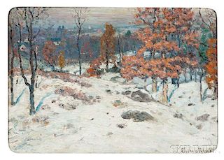 John Joseph Enneking (American, 1841-1916)      Winter - December Afternoon near Newburyport, Mass.