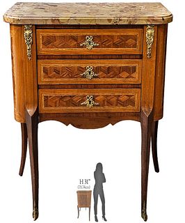 18th C. Louis XV Style Marquetry side Table