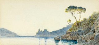 William Stanley Haseltine (American, 1835-1900)      Mediterranean Coast