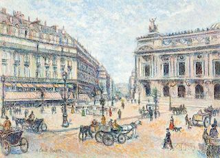 Hughes Claude Pissarro (French, b. 1935)      Paris Street Scene