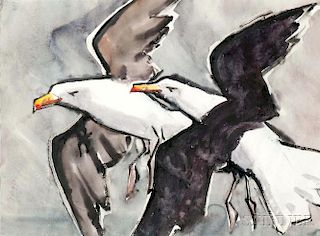 James Edward Fitzgerald (American, 1899-1971)      Black-backed Gulls