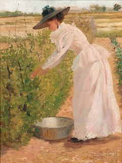 Attributed to Charles Frederick Naegele (American, 1857-1944)      Picking Berries