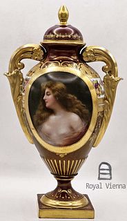 19th Century. Royal Vienna Vase, Signed By Wagner
