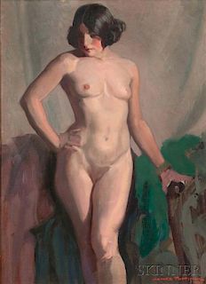 James Topping (American, 1879-1949)      Standing Female Nude