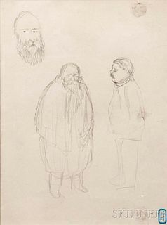 Pierre Bonnard (French, 1867-1947)      Etudes de Portraits  /A Page from a Sketchbook