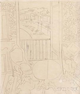 Raoul Dufy (French, 1877-1953)      La Fenêtre Ouverte à Nice