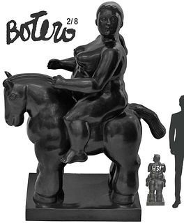 Large Fernando Botero (1999) Woman On A Horse