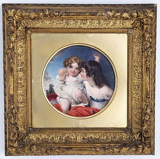 19th C. German Porcelain Plaque After Sir Thomas Lawrence By George Gray