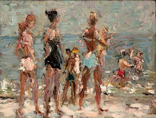 Vladimir Lebedev (Russian/American, 1910-1991)      Beach Scene