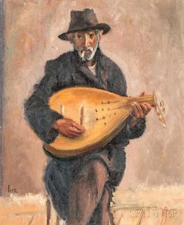 Iosif Iser (Romanian, 1881-1958)      Mandolin Player