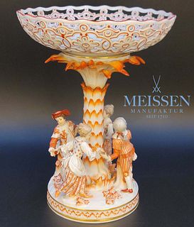 19th C. Meissen Porcelain Center Piece / Candy Dish