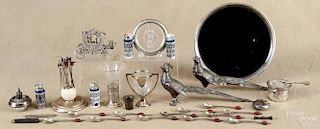 Group of silver and plated tablewares.