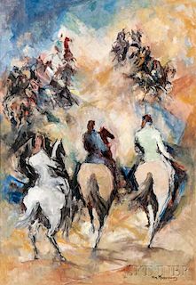 William Meyerowitz (American, 1887-1981)      Three Horsemen