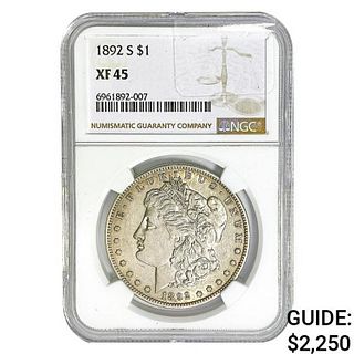 1892-S Morgan Silver Dollar NGC XF45