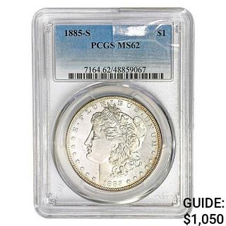 1885-S Morgan Silver Dollar PCGS MS62