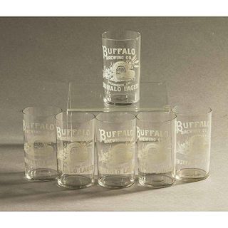 Six Buffalo Brewing Glasses