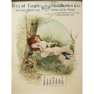 Royal Eagle Distilleries Advertising Calendar San Francisco
