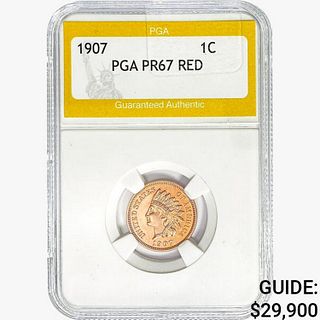 1907 Indian Head Cent PGA PR67 RED