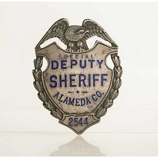 Sterling Silver Alameda Law Badge
