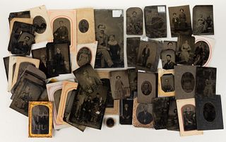 ASSORTED TINTYPE IMAGES, UNCOUNTED LOT