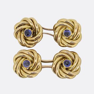 Vintage Sapphire Knot Cufflinks