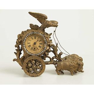 19th C. Buffalo/Eagle Clock