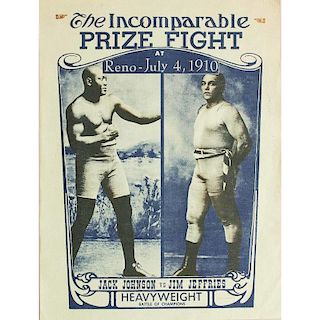 The Incomparable Prize Fight at Reno, 1910