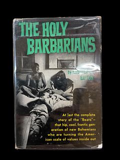 The Holy Barbarians by Lawrence Lipton 1959 with drawing signed by Allen Ginsberg The story of the Beats 