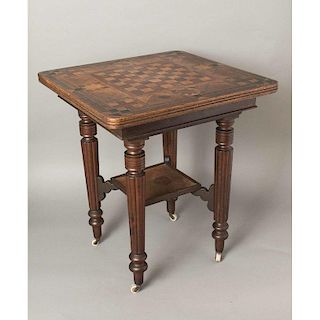 Folsom Prison Made Parquetry Game Table