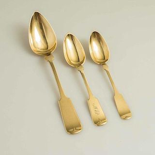 Three 18k Gold Spoons, San Francisco