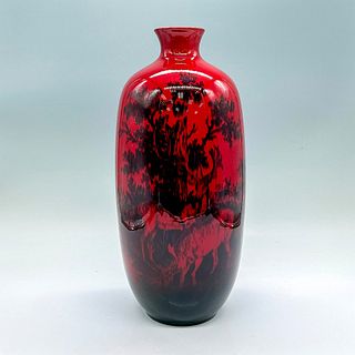 Royal Doulton Flambe Vase, Woodcut 1619