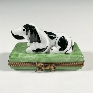 French Limoges Hand Painted Box, Springer Spaniel