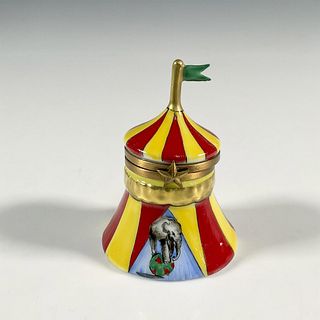 Rochard Limoges Hand Painted Box, Circus Tent