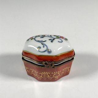French Limoges Hand Painted Box with Perfume Bottles