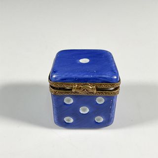 P. V. Limoges Hand Painted Box, Lucky Dice