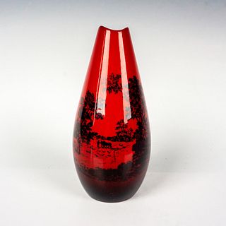 Royal Doulton Flambe Vase, Woodcut HN1613