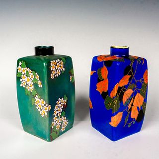 2pc Royal Doulton Art Deco Jars
