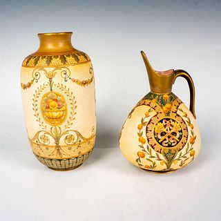 2pc Doulton Burslem Vase and Jug