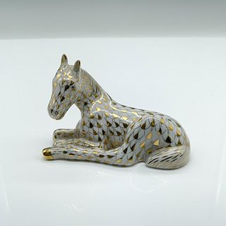 Herend Porcelain 24K Gold Fishnet Horse Figurine