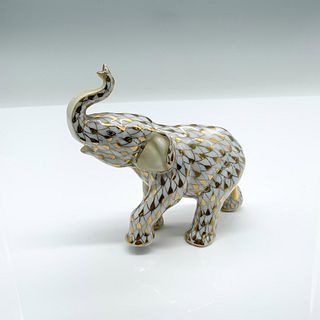 Herend Porcelain 24K Gold Fishnet Elephant Figurine
