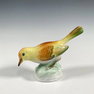 Herend Porcelain Bird Figurine, Yellow Warbler