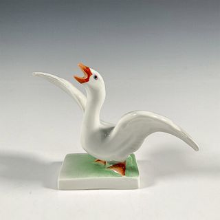 Herend Porcelain Figurine, Goose With Open Wings
