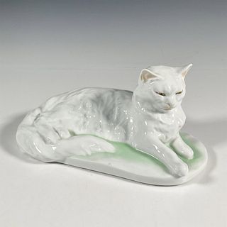 Herend Porcelain Figurine, White Cat