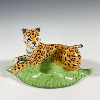 Lynn Chase Designs Porcelain Votive Holder, Jaguar Jungle